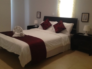 King Size Bed of two bedroom apartment at Paphos Aphrodite Sands Resort