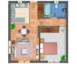 paphos one bedroom apartment holiday rental plan in Aphrodite Sands Resort