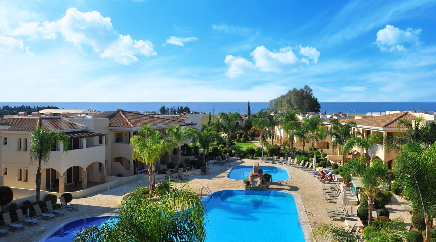 Swimming Pool Gardens Sea view at Paphos Aphrodite Sands Resort