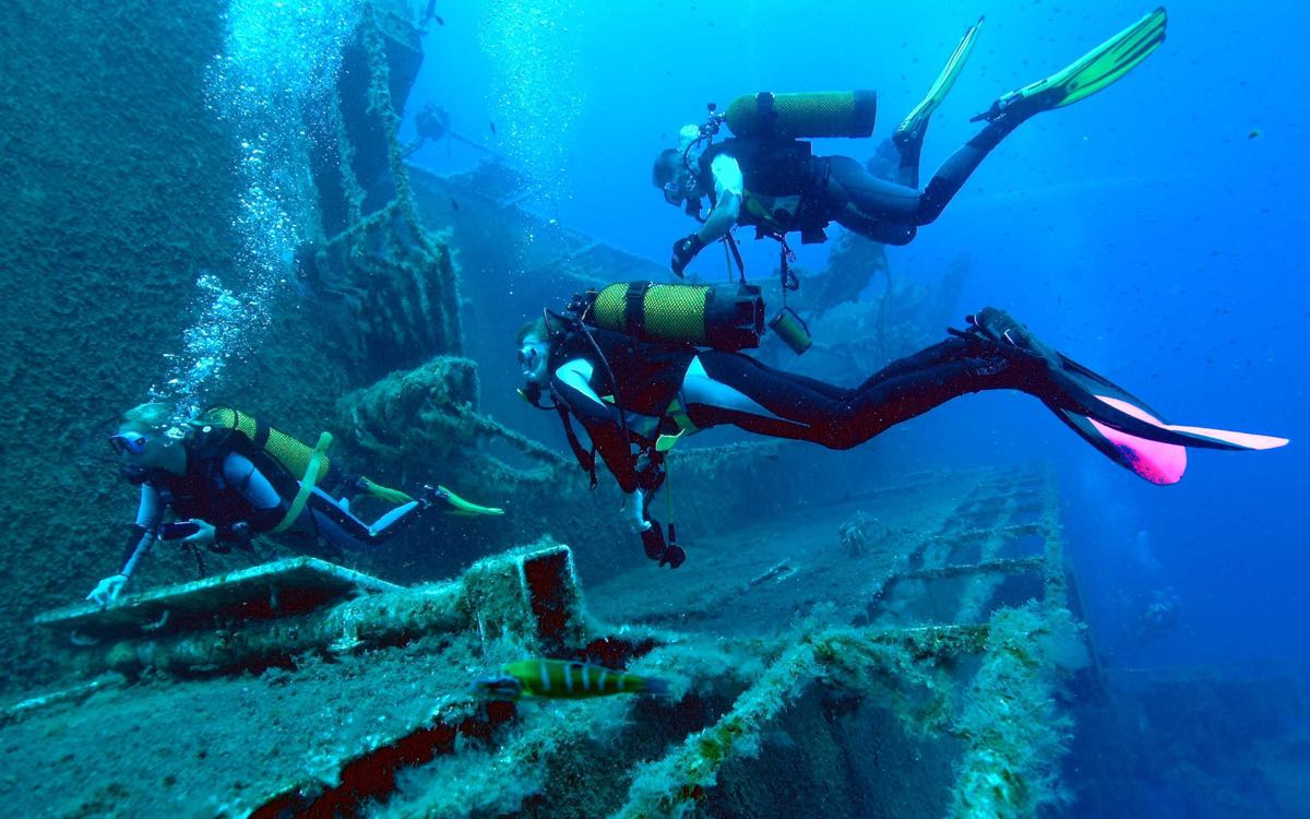 Scuba Diving activities to the Zenovia wreck in Cyprus